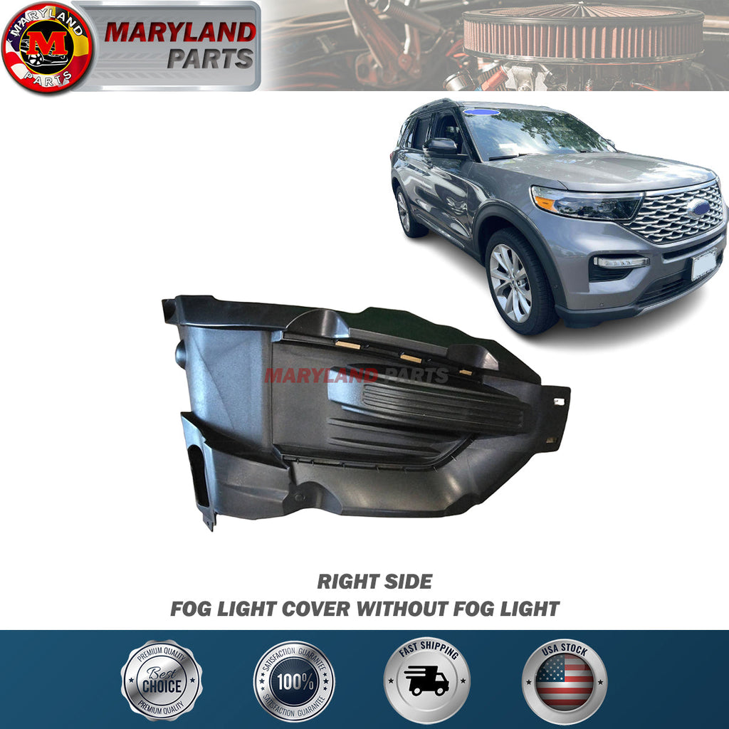 For 2020-2022 Ford Explorer Right Fog Light Cover Without Fog Light Passenger