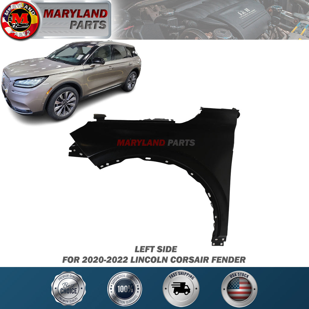 For 2020-2022 Lincoln Corsair Left Fender Driver Side LH