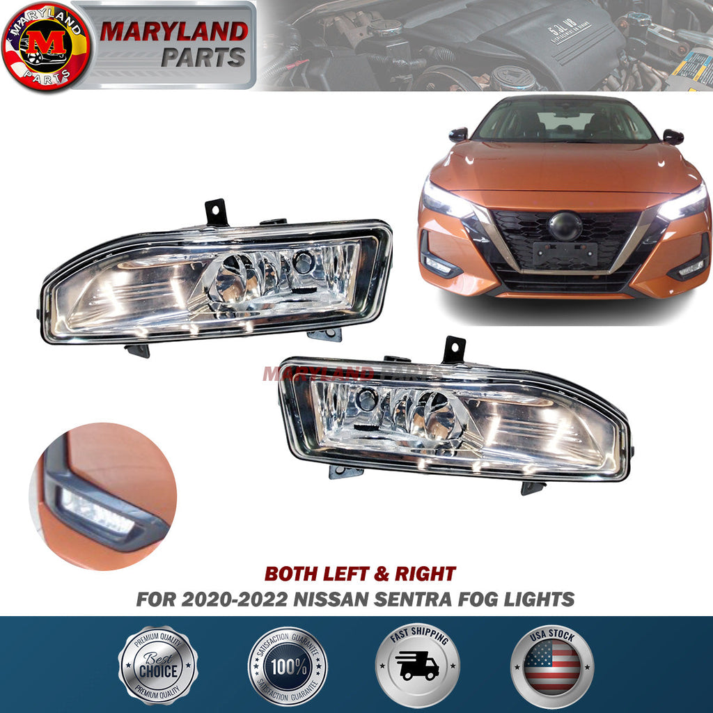 For 2020-2022 Nissan Sentra Both Left & Right Fog Lights