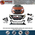 For 2020-2022 Nissan Sentra Upper and Lower Grilles with Fog Light Kit