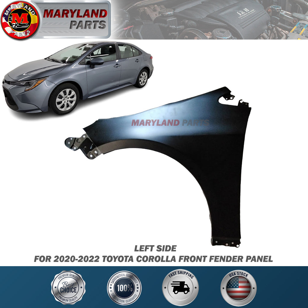 For 2020-2022 Toyota Corolla Left Front Fender Panel Driver Side LH