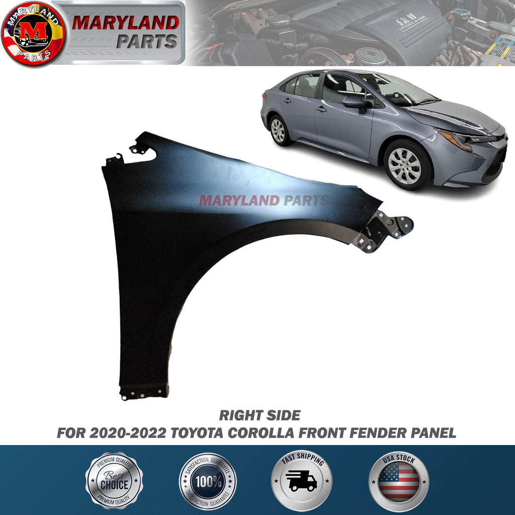 For 2020-2022 Toyota Corolla Right Front Fender Panel Passenger Side RH