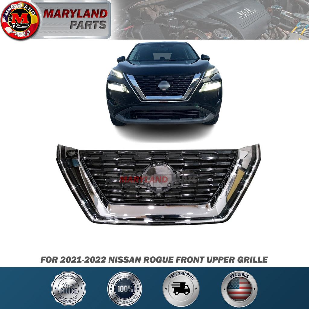 For 2021-2022 Nissan Rogue Front Upper Grille