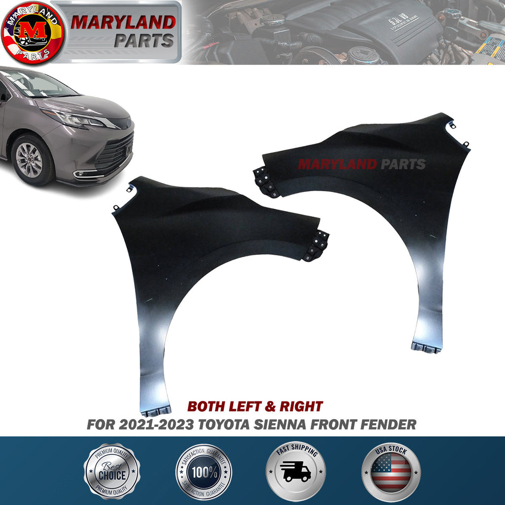 For 2021-2023 Toyota Sienna Both Left & Right Front Fender