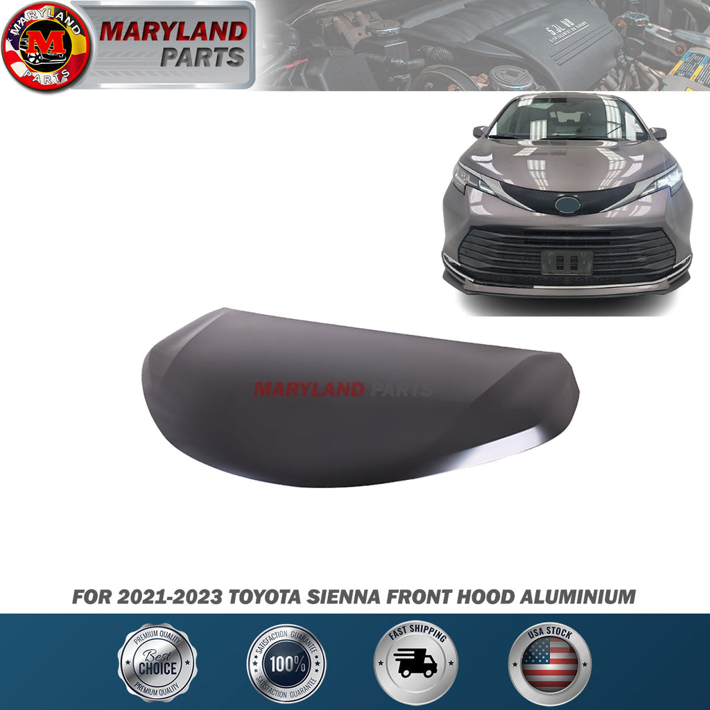 For 2021-2023 Toyota Sienna Front Hood Aluminium
