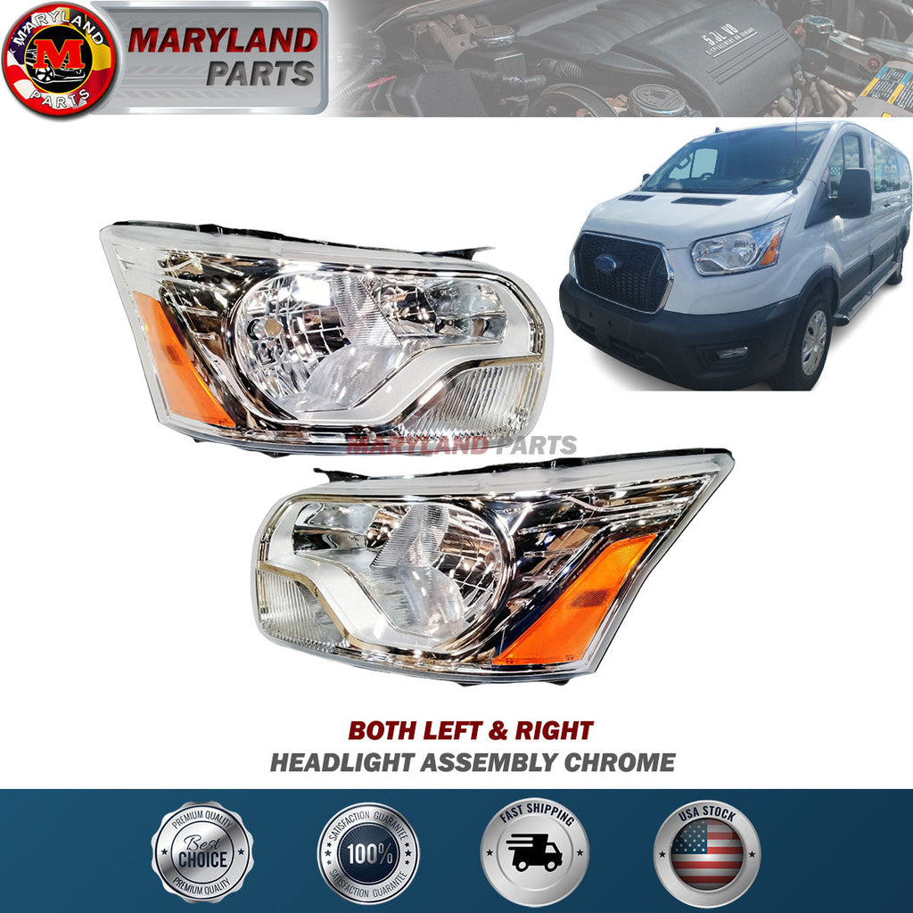 Premium Quality for 2015-2023 Ford Transit 150 250 350 Headlight Both LH + RH