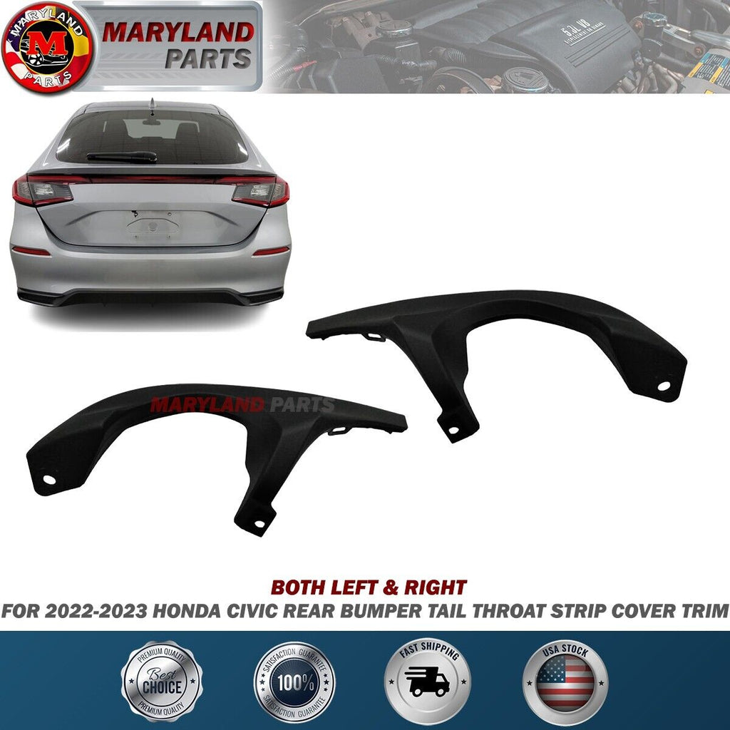 For 2022-2023 Honda Civic Right Rear Bumper End Textured Black