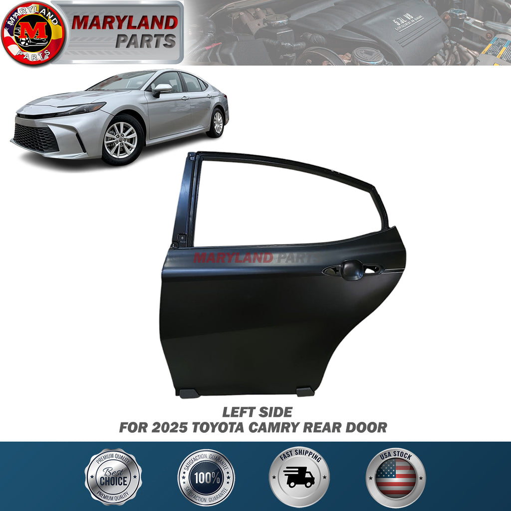 For 2025 Toyota Camry Left Rear Door Driver Side LH