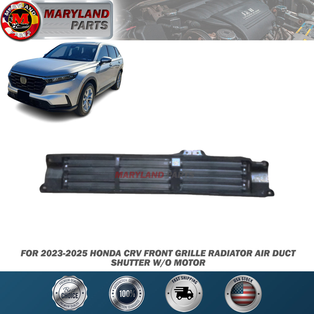 For 2023-2025 Honda CRV Front Grille Radiator Air Duct Shutter W/O Motor