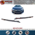 For 2016-2018 Honda Civic Left & Right Front Headlight Eyelid Molding Trim Chrome