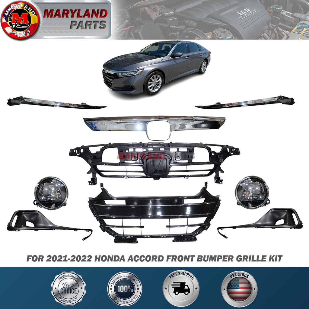 For 2021-2022 Honda Accord Front Bumper Grille Kit