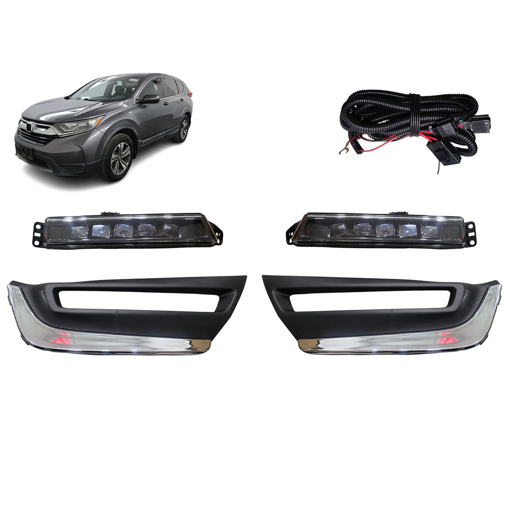 For 2017-2019 Honda CRV Front Bumper Kit with Horizontal Billet Grille