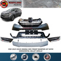 For 2017-2019 Honda CRV Front Bumper Kit with Horizontal Billet Grille