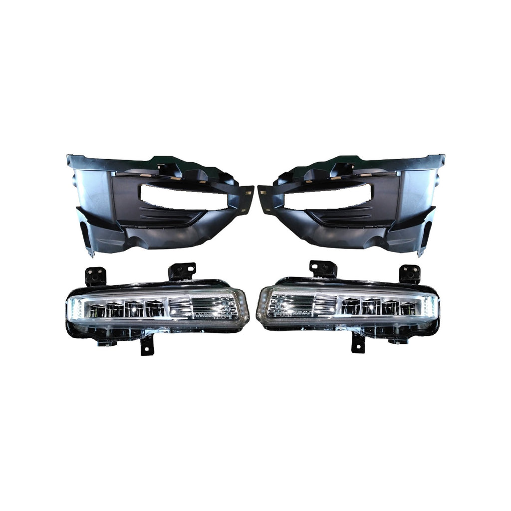 For 2020-2024 Ford Explorer Bumper kit with Grille and Fog Lights and Covers