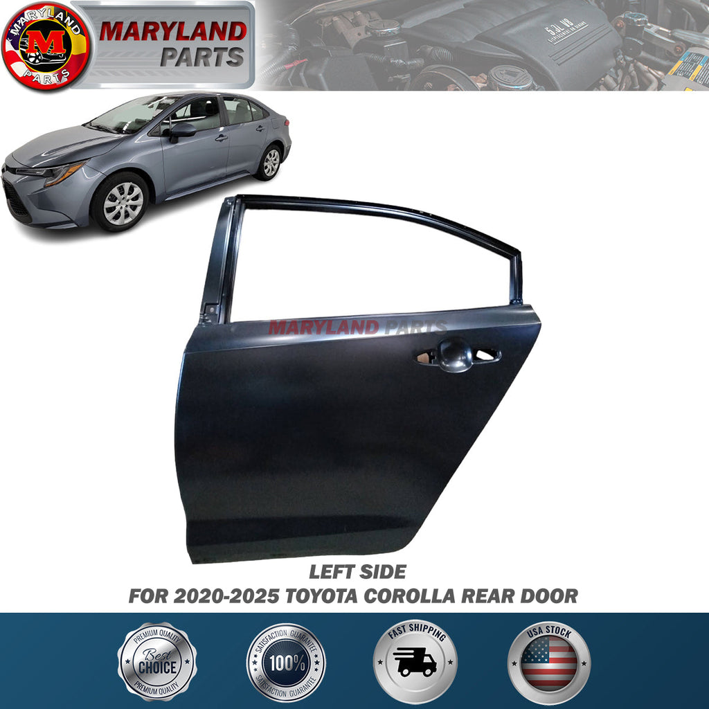 For 2020-2025 Toyota Corolla Left Rear Door Sedan Driver Side LH