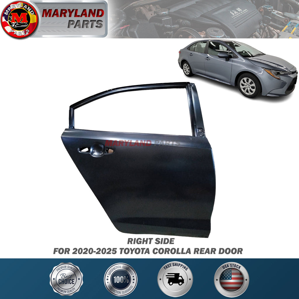For 2020-2025 Toyota Corolla Right Rear Door Sedan Passenger Side RH