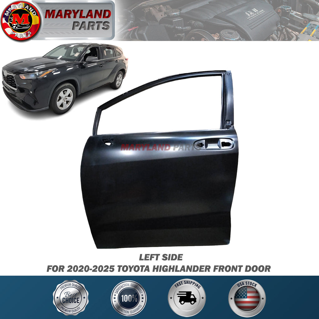 For 2020-2025 Toyota Highlander Left Front Door Driver Side LH