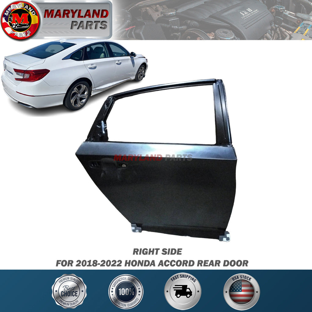 For 2018-2022 Honda Accord Right Rear Door Passenger Side RH