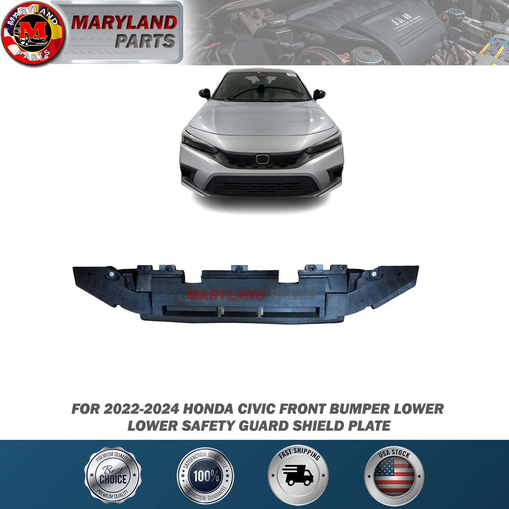 For 2022-2024 Honda Civic Front Bumper Lower Safety Guard Shield Plate