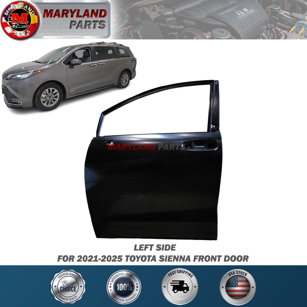 For 2021-2025 Toyota Sienna Left Front Door Driver Side LH