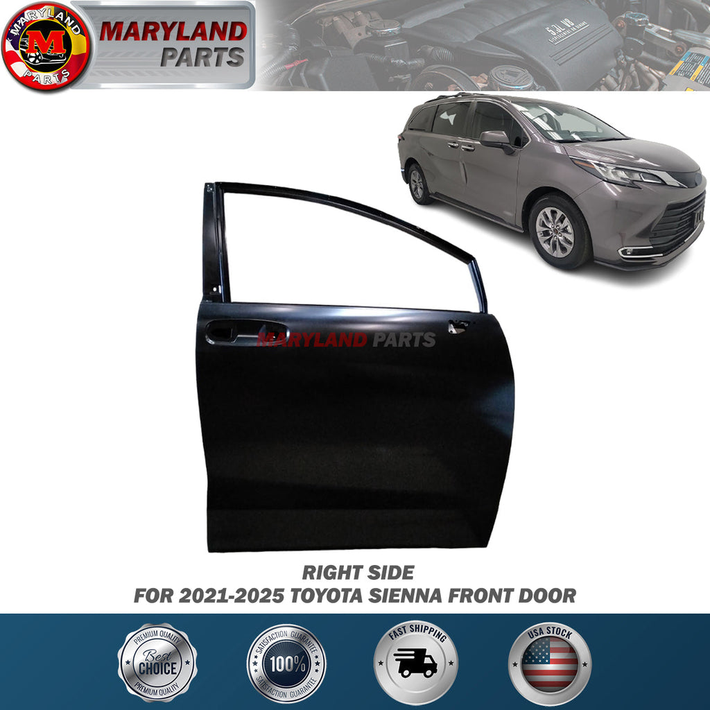 For 2021-2025 Toyota Sienna Right Front Door Passenger Side RH
