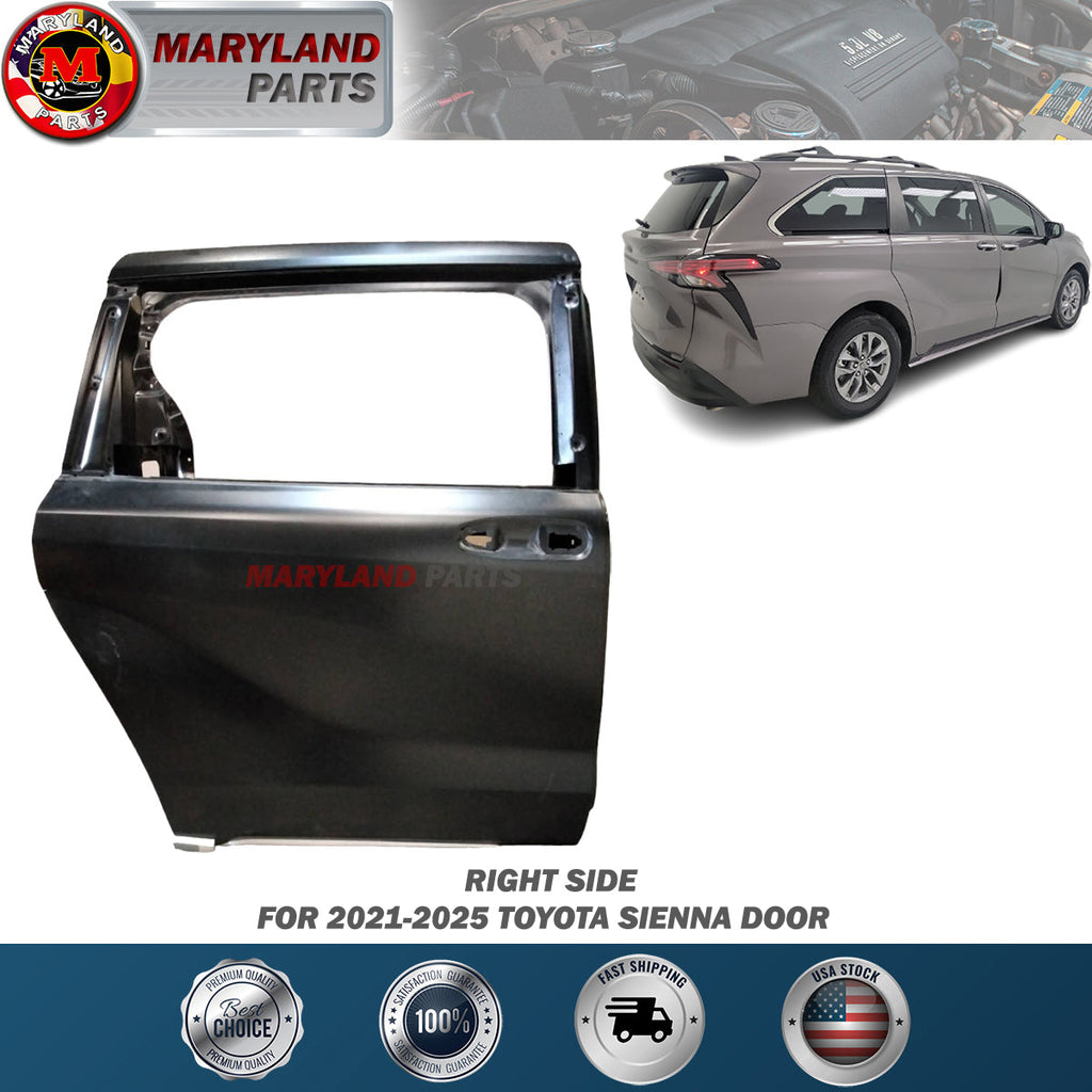 For 2021-2025 Toyota Sienna Right Side Door Passenger Side RH