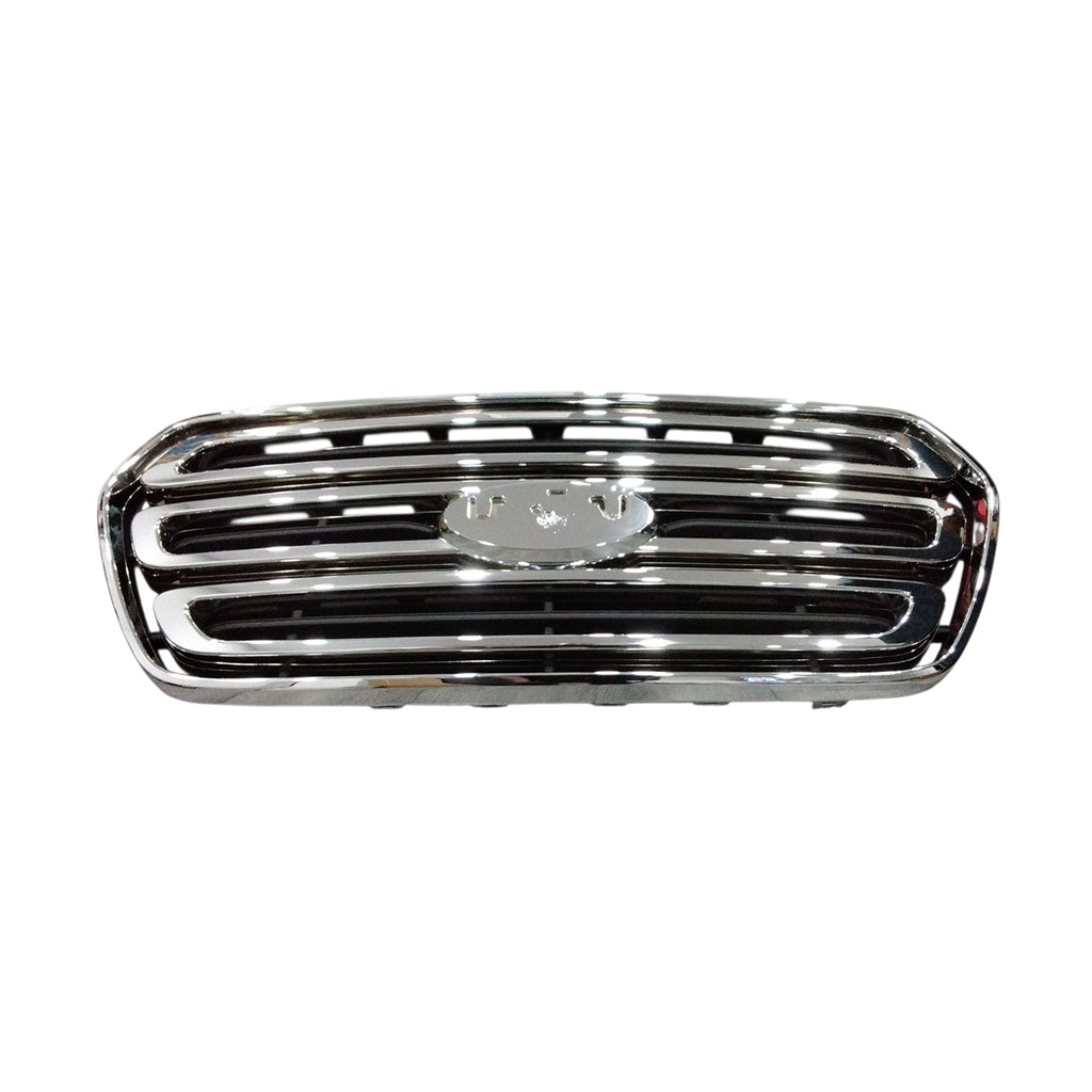 For 2015-2019 Ford Transit Upper Grille Chrome and Black