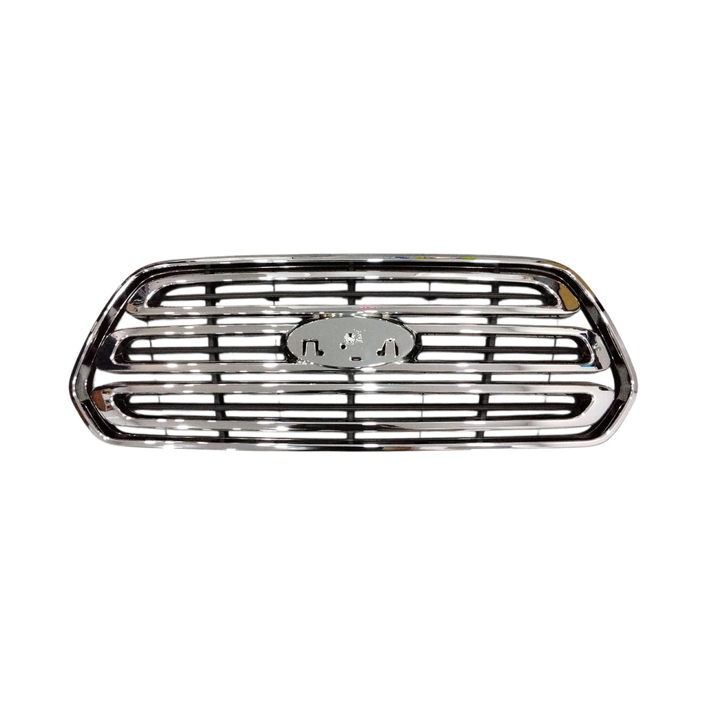 For 2015-2019 Ford Transit Upper and Lower Bumper with Chrome and Black Grille
