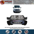 For 2015-2019 Ford Transit Upper and Lower Bumper with Chrome and Black Grille
