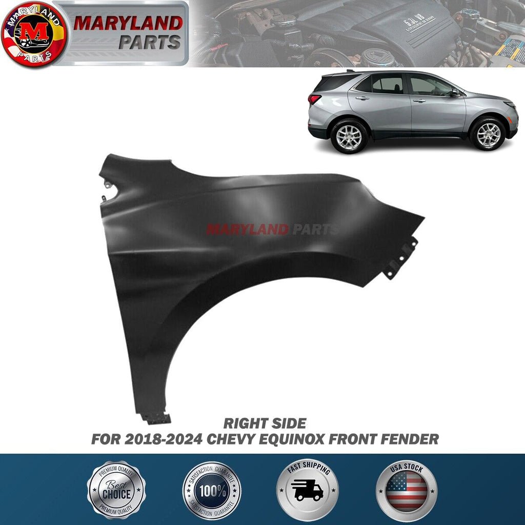 For 2018-2024 Chevy Equinox Right Front Fender Passenger Side RH