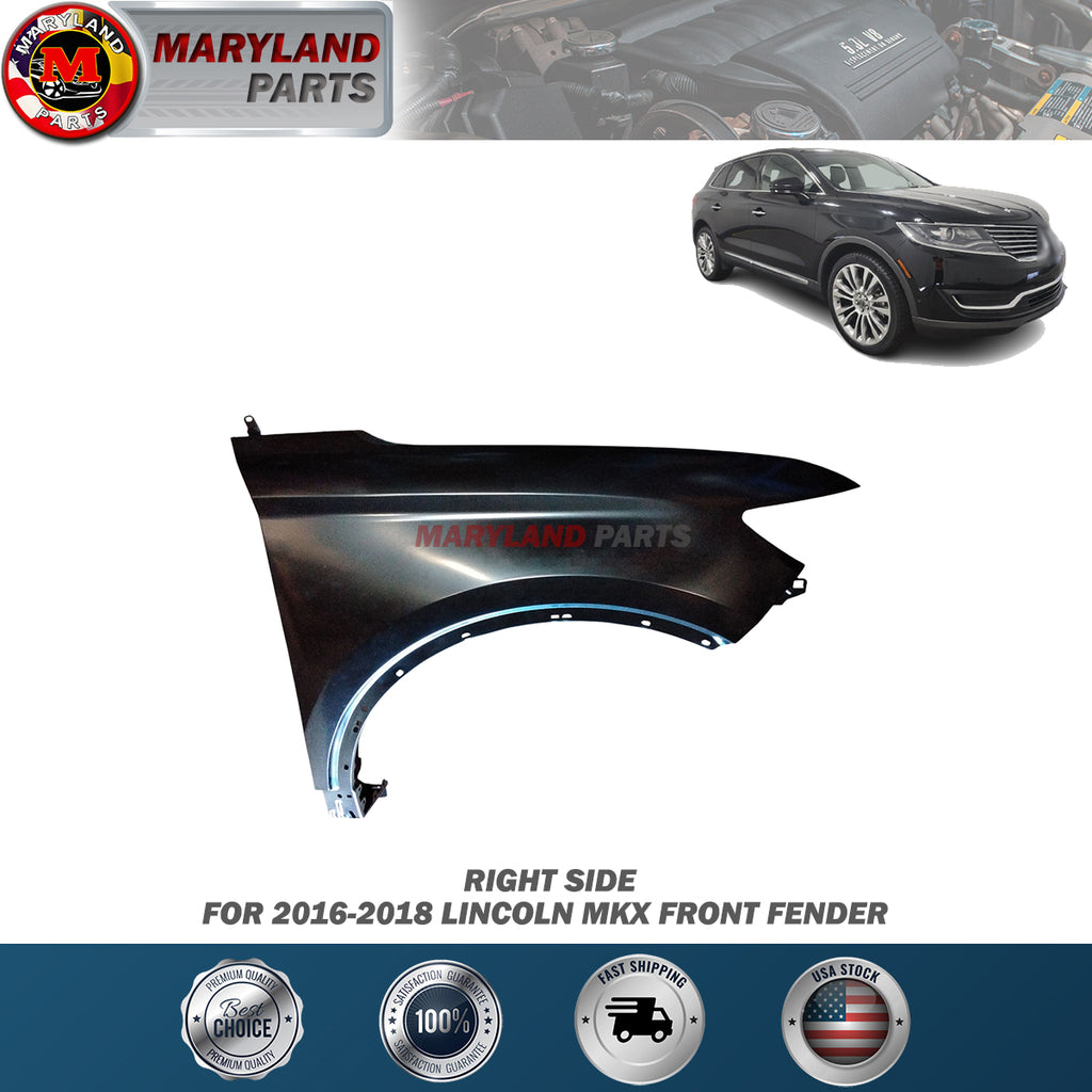 For 2016-2018 Lincoln MKX Right Front Fender Passenger Side RH