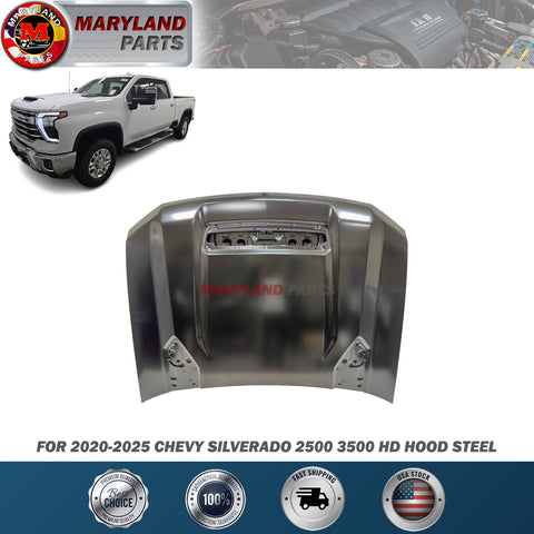 For 2020-2025 Chevy Silverado 2500 3500 HD Hood Steel
