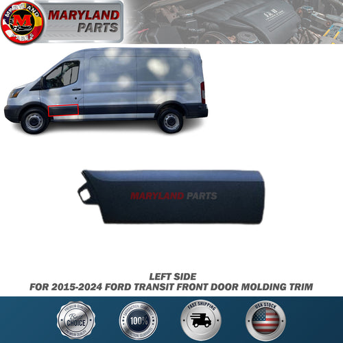 Left Front Door Trim Molding For 2014-2023 Ford Transit Connect – Black – Direct Replacement – DT1Z-6120879-BA