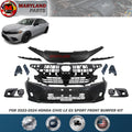 For 2022-2024 Honda Civic LX EX Sport Front Bumper Kit 12 Pieces