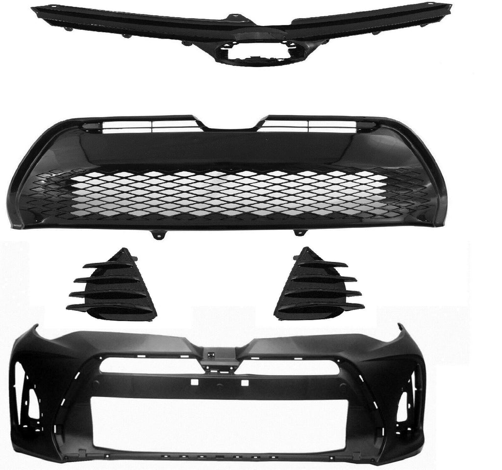 For 2017-2019 Toyota Corolla Bumper Upper Lower Grilles & Fog light Cover SE