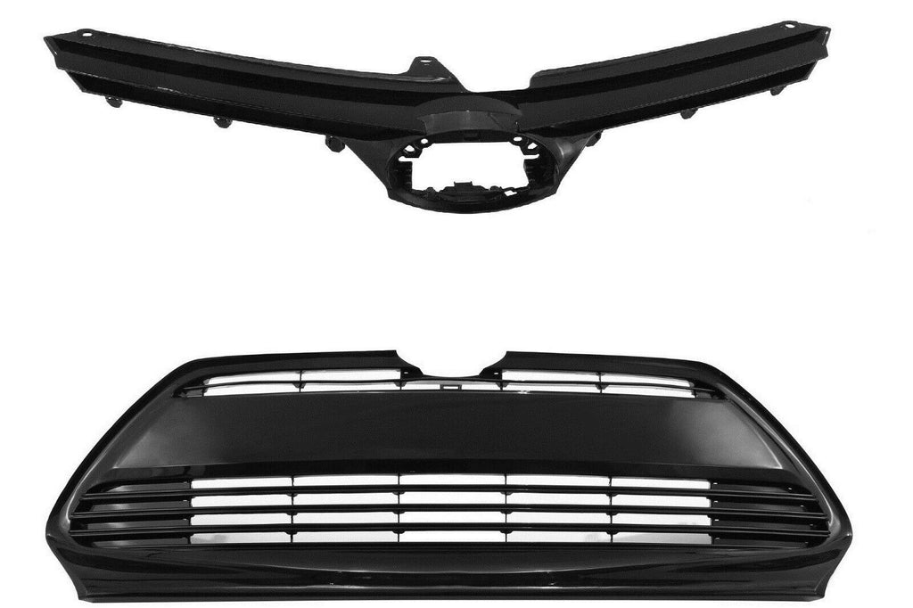 For 2017-2019 Toyota Corolla Bumper Upper Lower Grilles & Foglight Cover