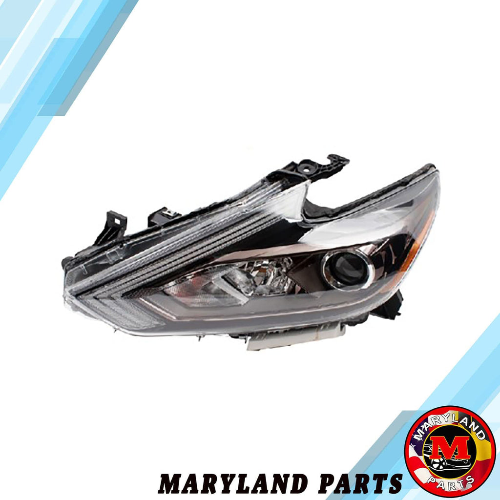 For 2016-2018 Nissan Altima Headlights Halogen W/O LED DRL Black Left Side