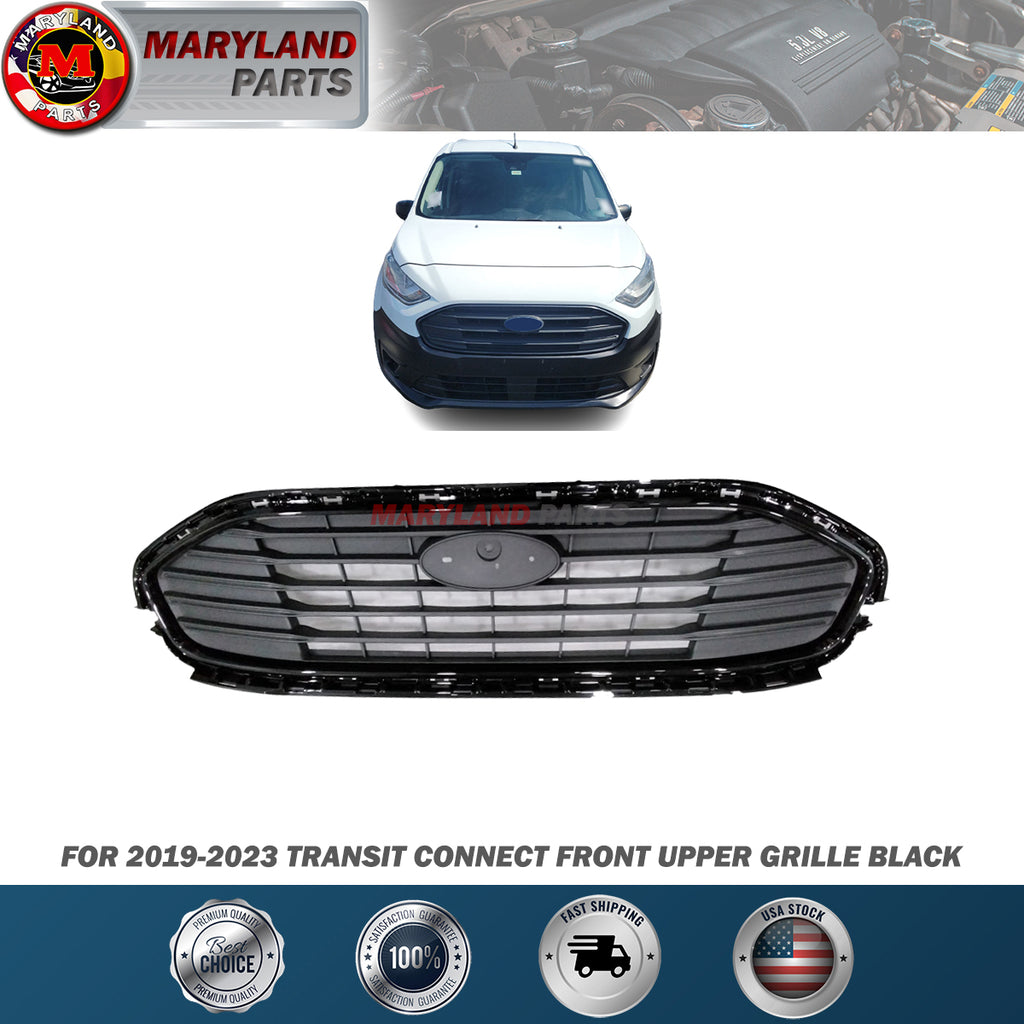 For 2018-2023 Transit Connect Front Upper Grille Black Painted