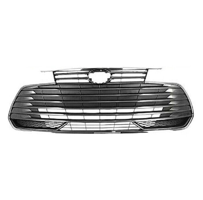 For 2019-2022 Toyota Avalon Chrome Bumper Trim XLE Metallic Gray Front Grille