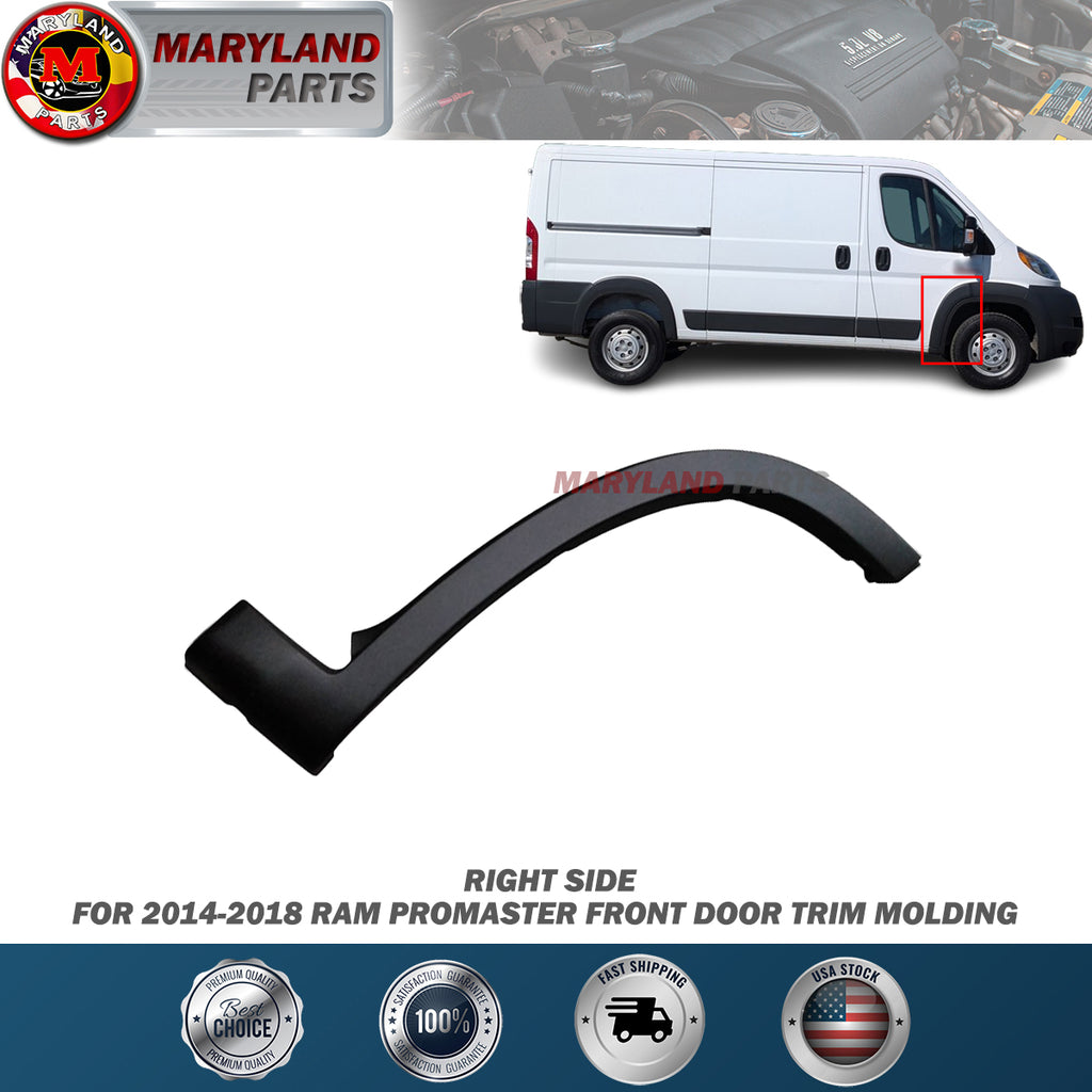 For 2014-2018 RAM Promaster Right Front Door Trim Molding