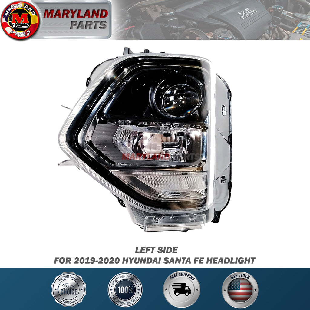 Premium Quality for 2019-2020 Hyundai Santa Fe Headlights Left Side