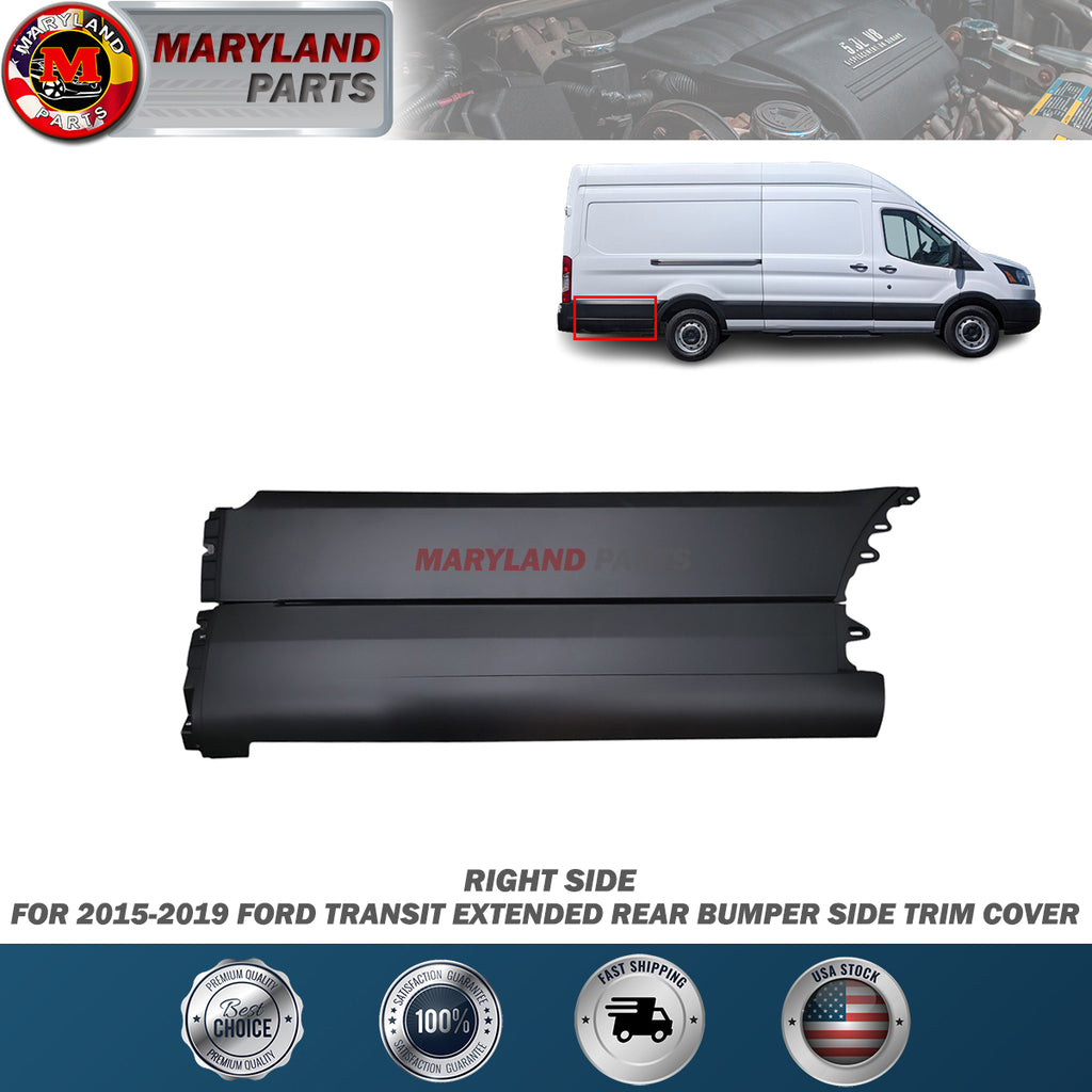 For 2015-2019 Ford Transit Extended Right Rear Bumper Side Trim Cover