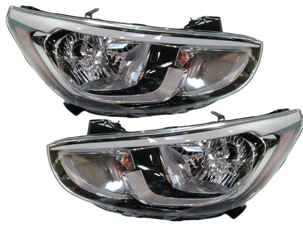 For 2015-2017 HYUNDAI ACCENT Headlights Both LH + RH Side