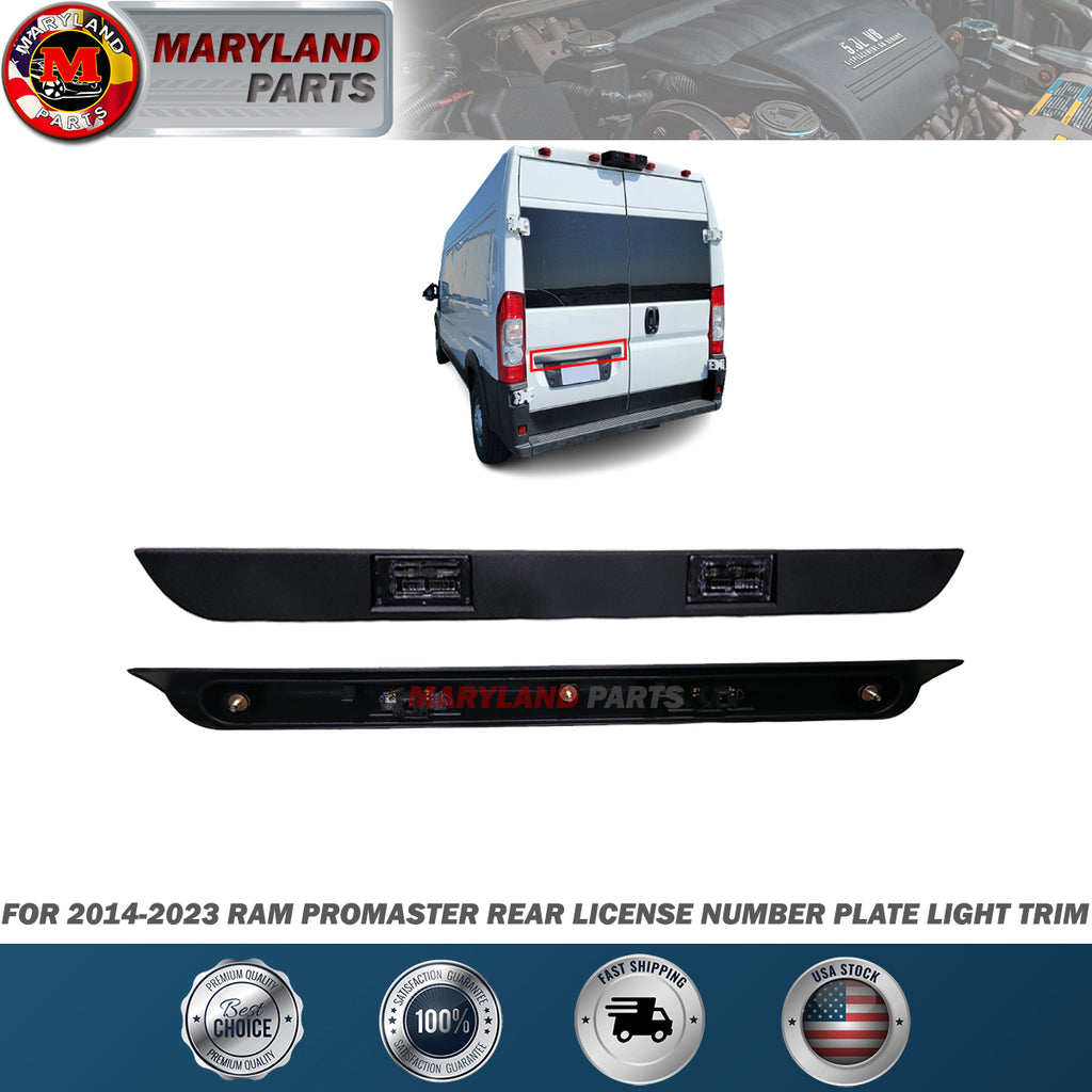 For 2014-2023 RAM Promaster Rear License Number Plate Light Trim