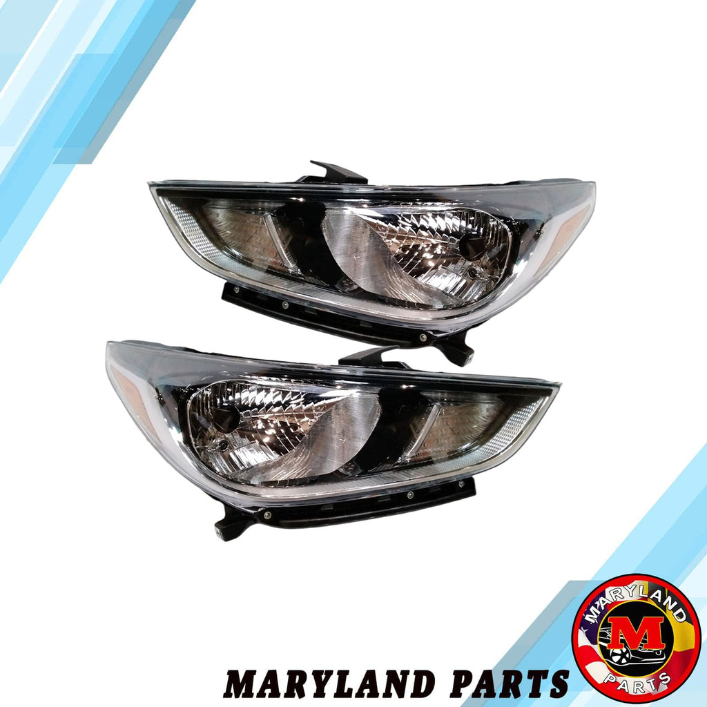 Premium Quality for 2018-2020 Hyundai Accent Headlights Both LH + RH Side