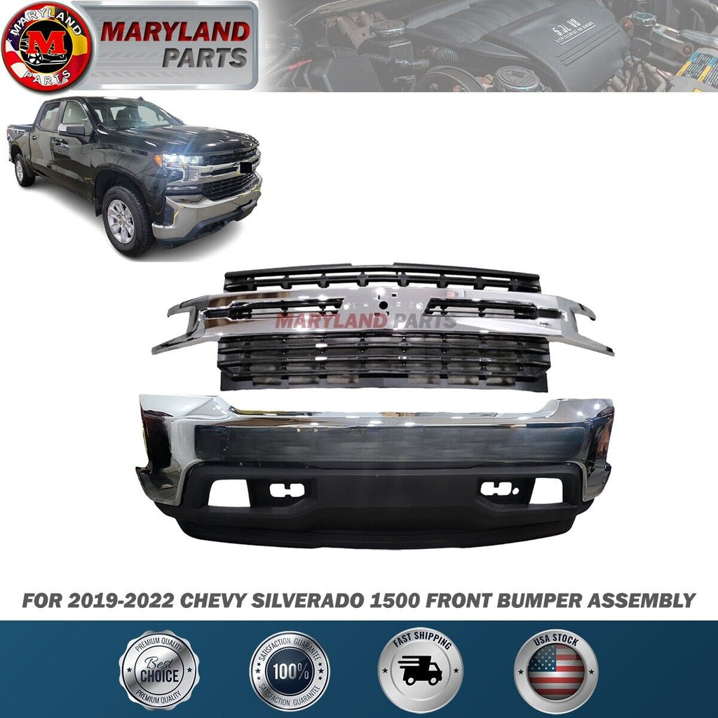 For 2019-2022 Chevy Silverado Front Bumper Assembly