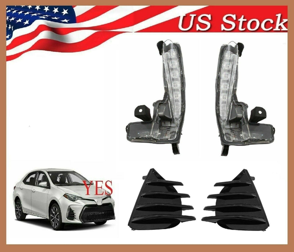 FOR 2019 2018 2017 Toyota Corolla fog light & Cover SE XSE Both Left + Right