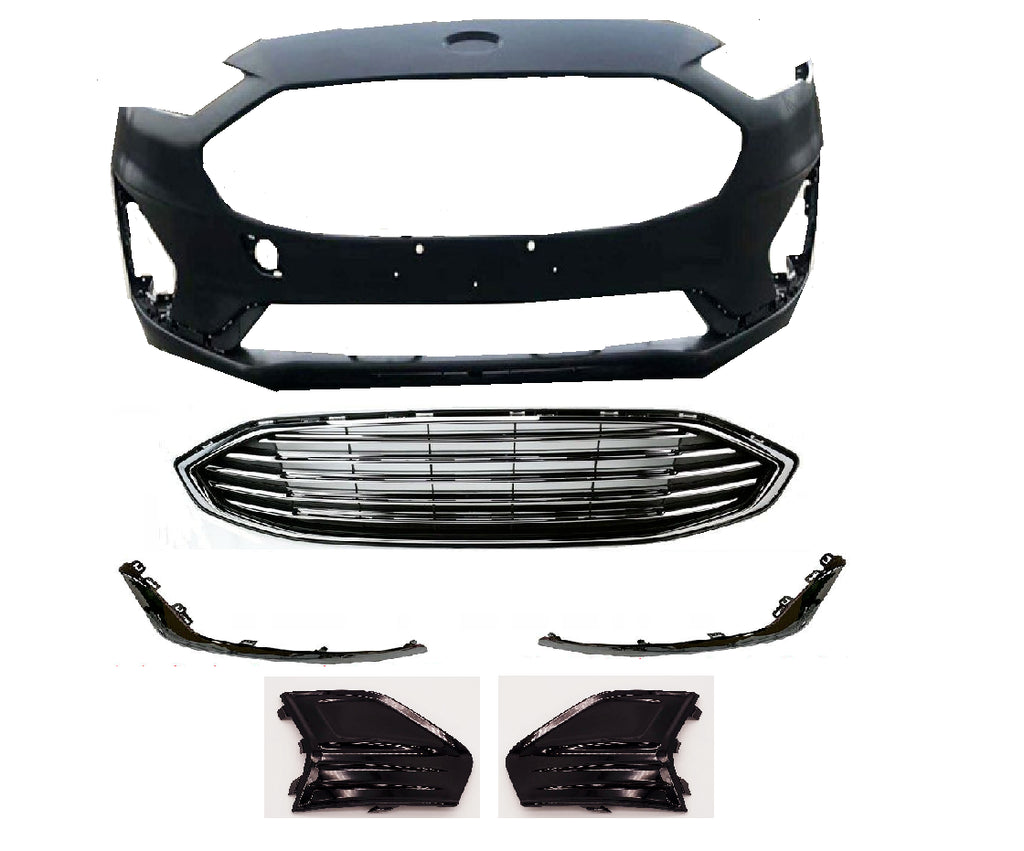 For 2019-2020 Ford Fusion FRONT BUMPER COVER UPPE GRILLE FOG COVERS & TRIMS