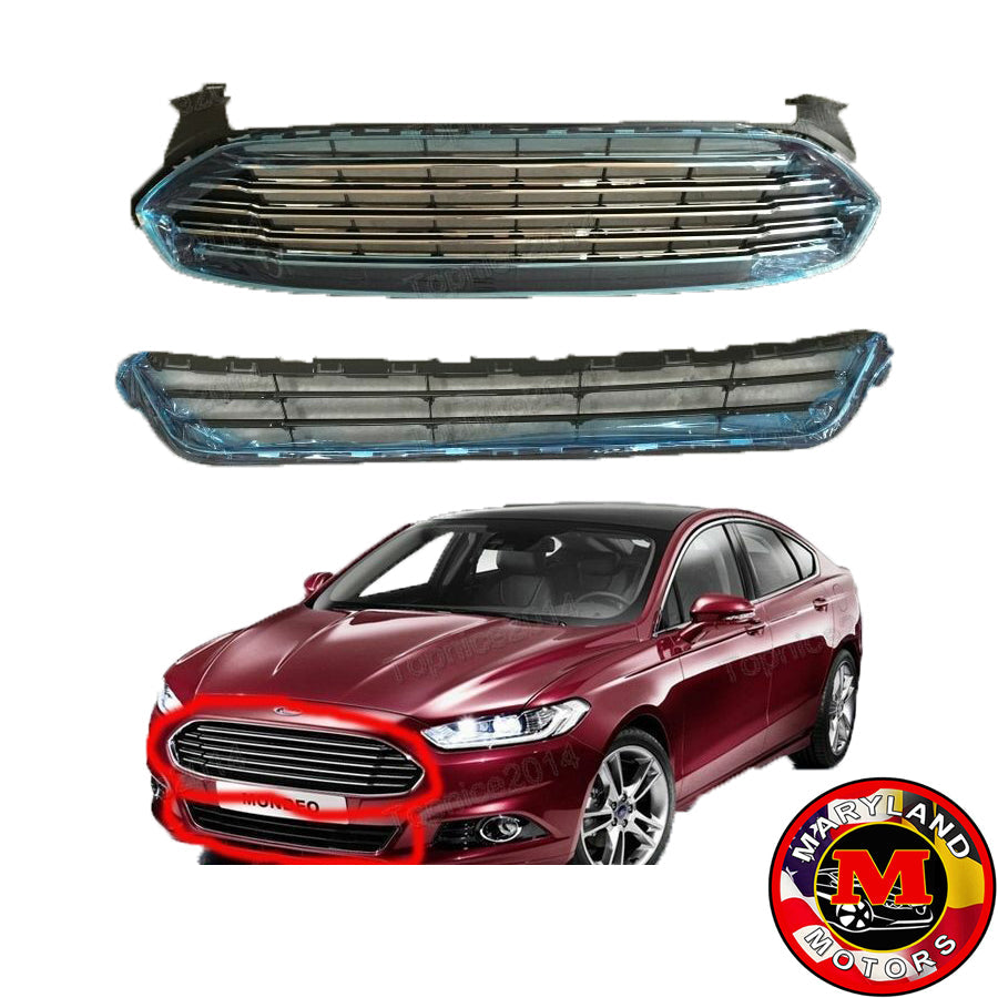 For 2013-2016 Ford Fusion Upper And Lower Front Grille