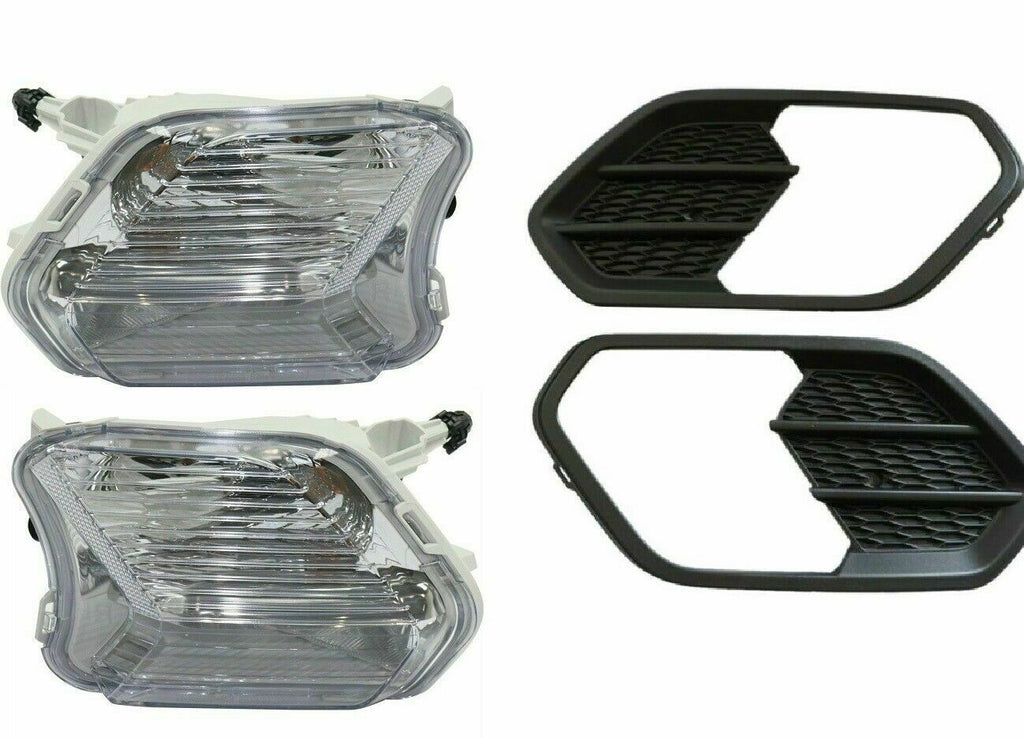 For 2017-2019 Ford Escape Bumper With Grille Foglight Lower Cover 9 Pieces